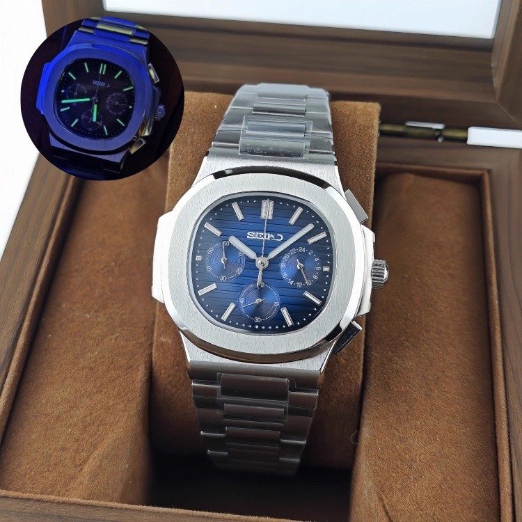 Sautilus Chrono Acier Bleu