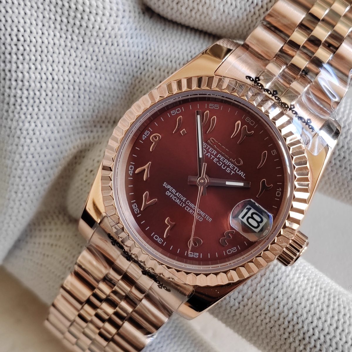 SeikoJust Or Rose Jubilee Arabic Rouge