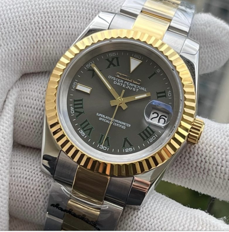 SeikoJust Acier Or Oyster Wimbledon Gris