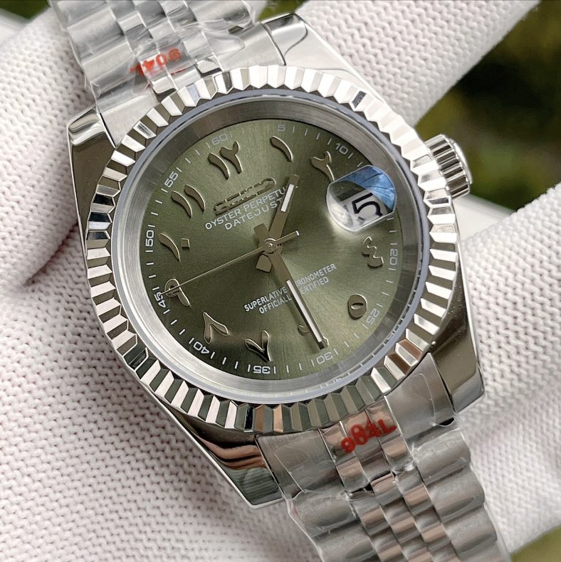 SeikoJust Acier Jubilee Arabic Olive