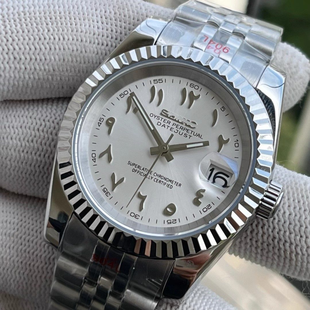 SeikoJust Acier Jubilee Arabic Argent