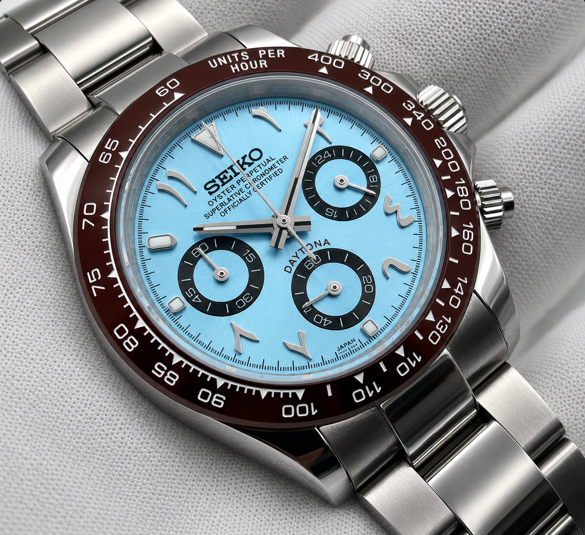 Seikona Acier Bleu Glacier Brun Arabic