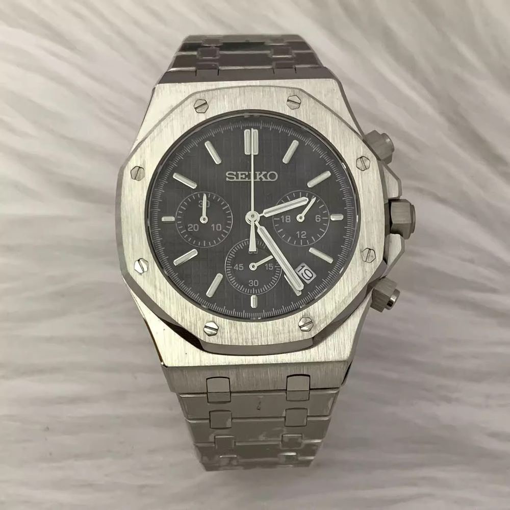 Seiko Oak Chrono Acier Noir