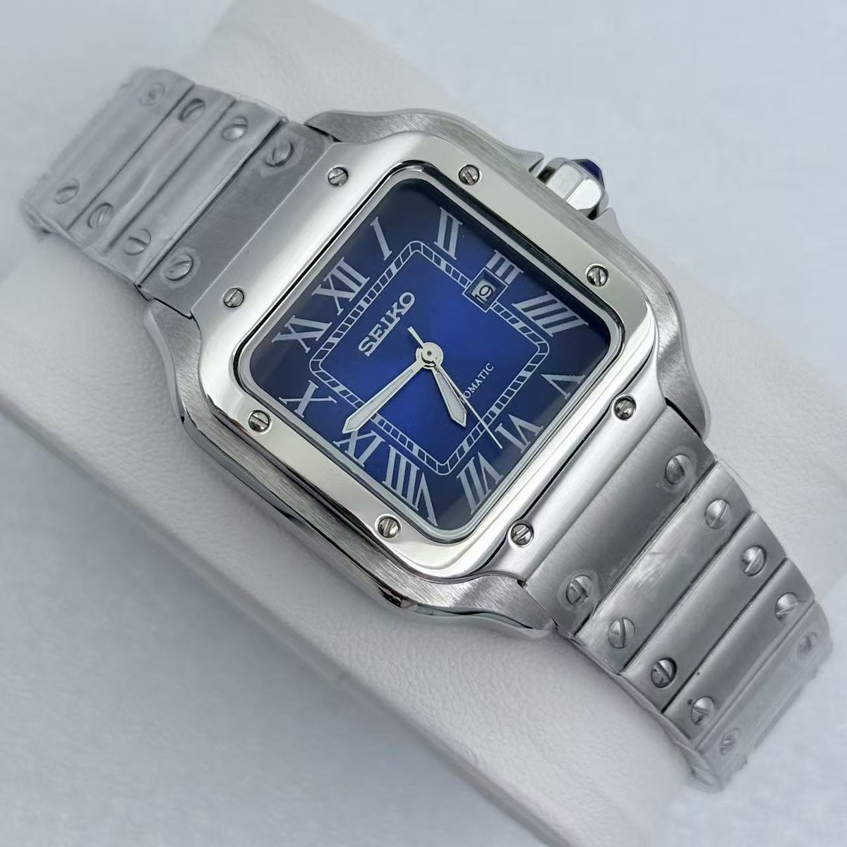 SeikoSantos 33mm Bleu Date
