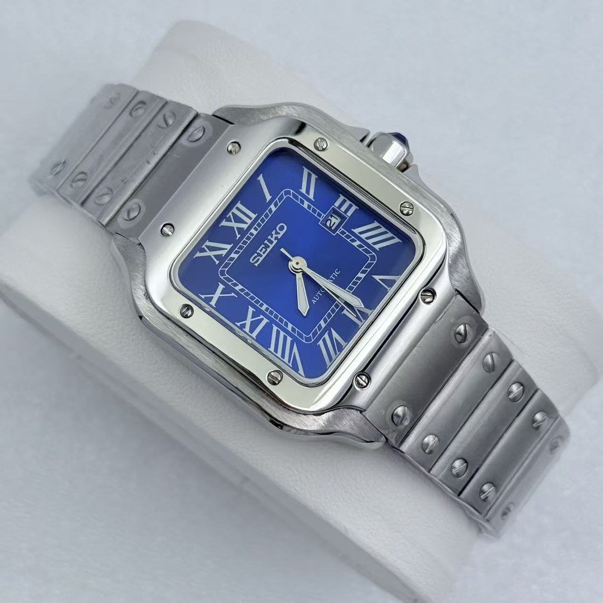 SeikoSantos 33mm Bleu Nuit Date