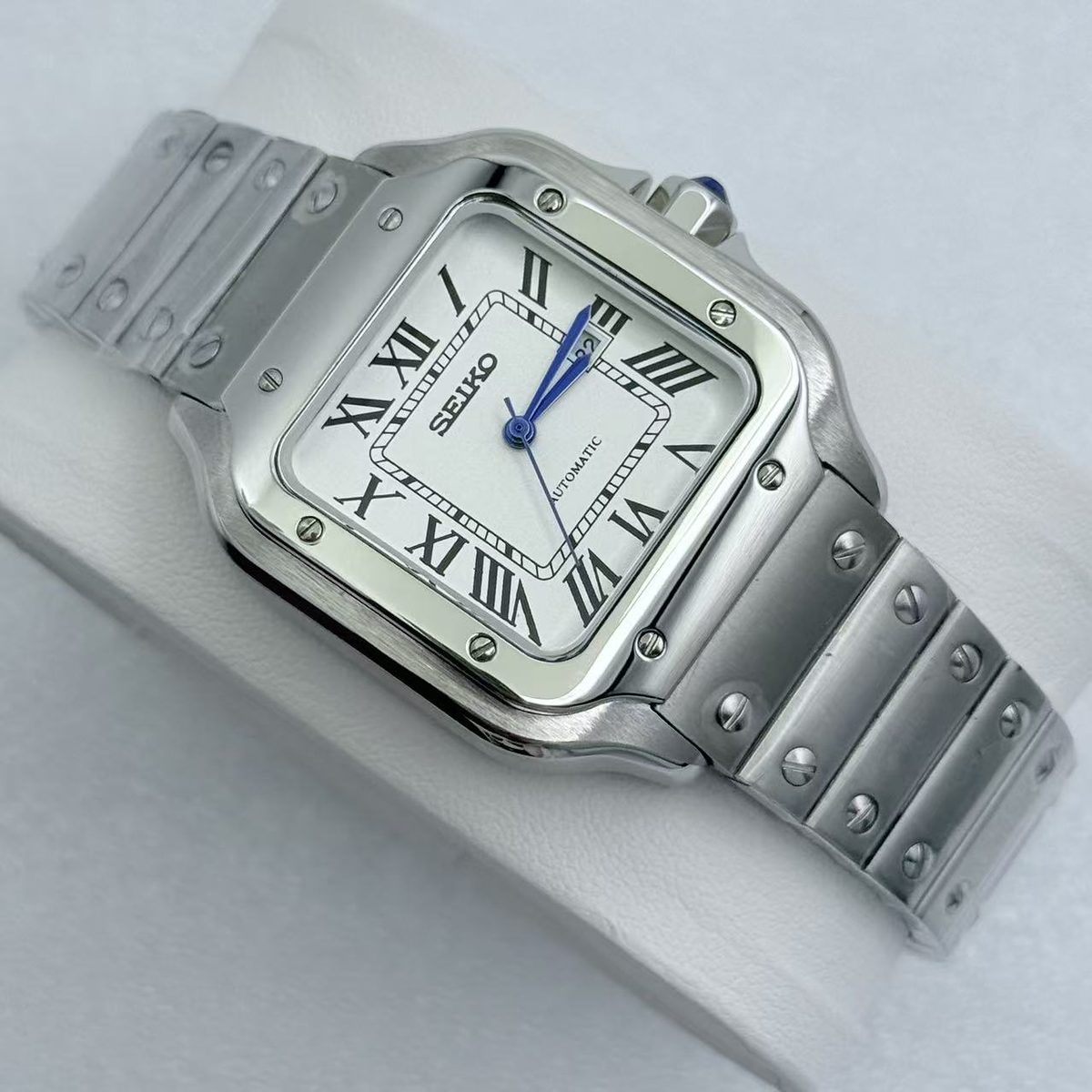 SeikoSantos 33mm Blanc Date